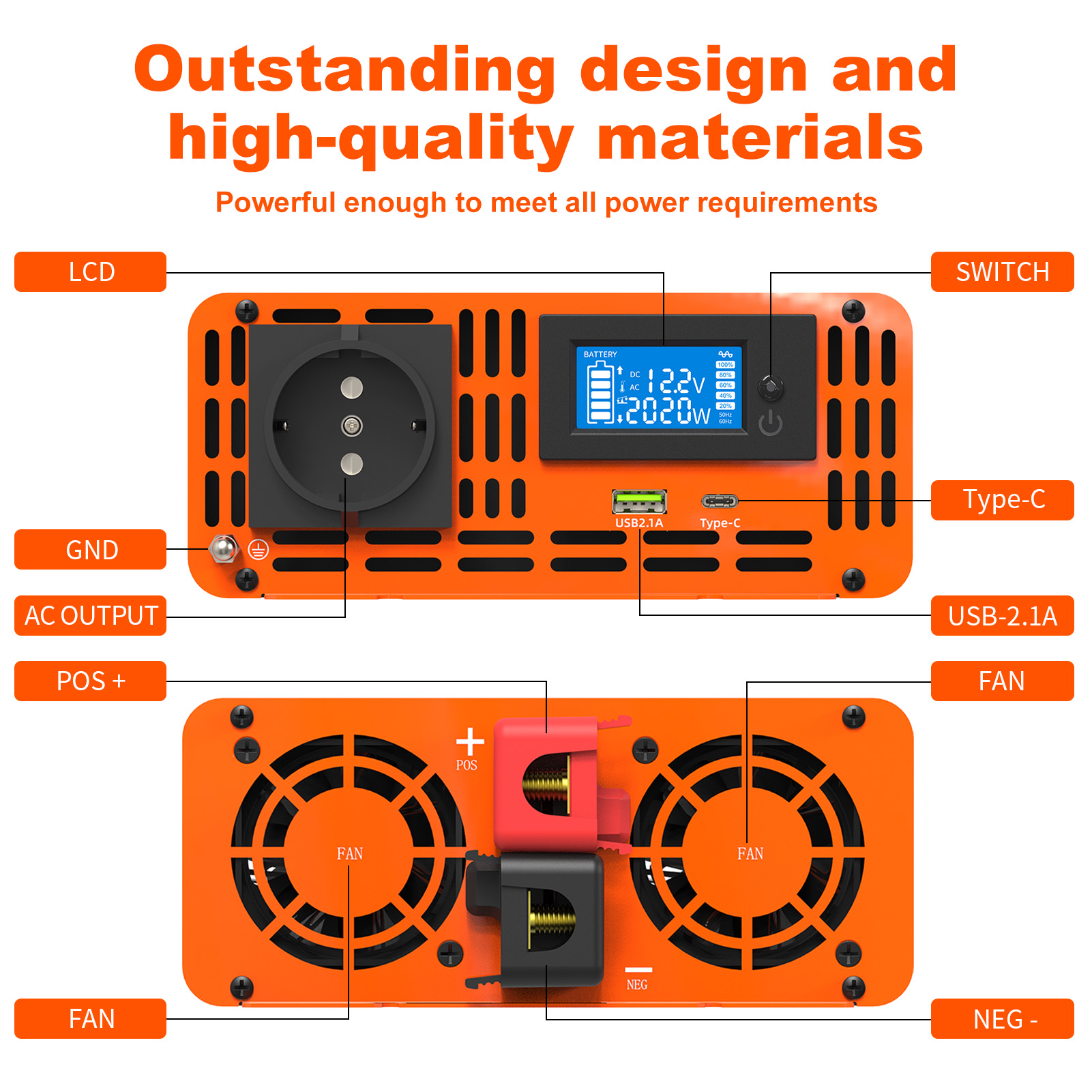 Peak 4000W 12v 24V 48V Dc to A - Power Inverter 12V 220V 4000W Continuous recension och pris